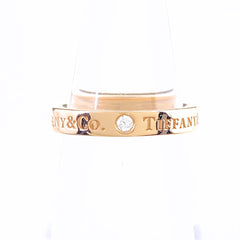 ティファニー バンド リング PG ピンクゴールド 指輪 メレダイヤ リング 8.5号 750 ダイヤモンド レディース 【中古】brjwl