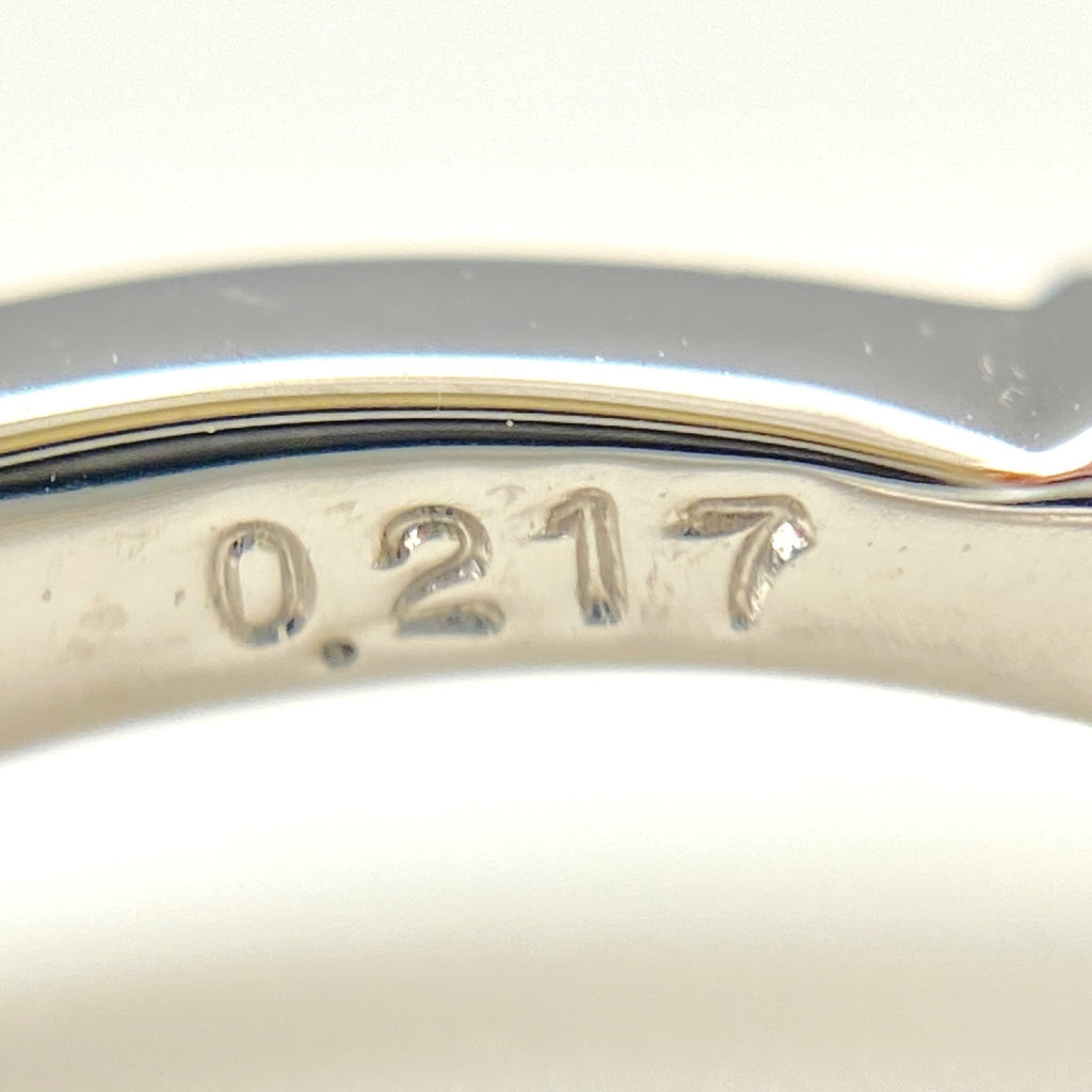 4℃ ダイヤモンド デザインリング プラチナ 指輪 リング 8号 Pt950 ダイヤモンド ルビー レディース 【中古】brjwl