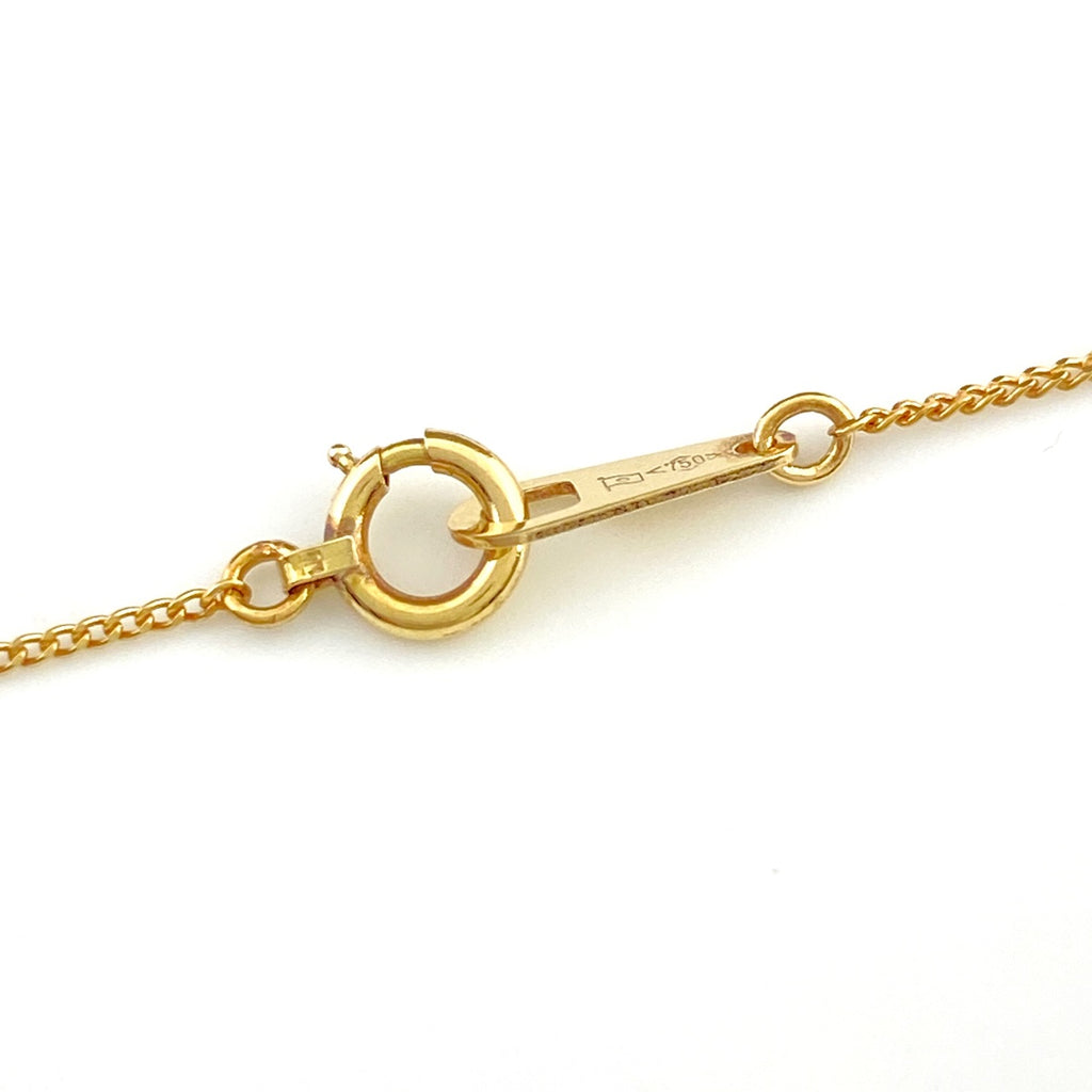 ダイヤモンド デザインネックレス YG イエローゴールド ペンダント ネックレス K18 ダイヤモンド レディース 【中古】nbjwl