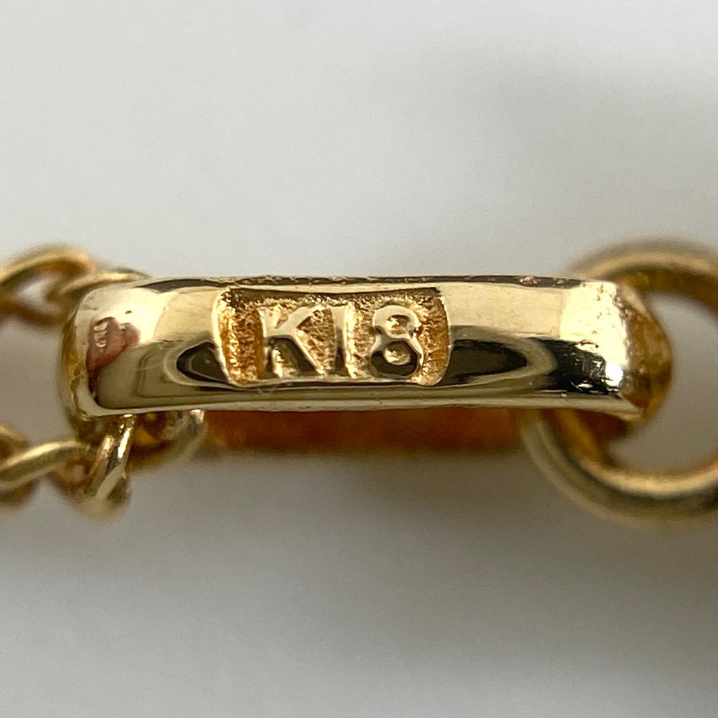 ダイヤモンド デザインネックレス YG イエローゴールド ペンダント ネックレス K18 ダイヤモンド レディース 【中古】nbjwl