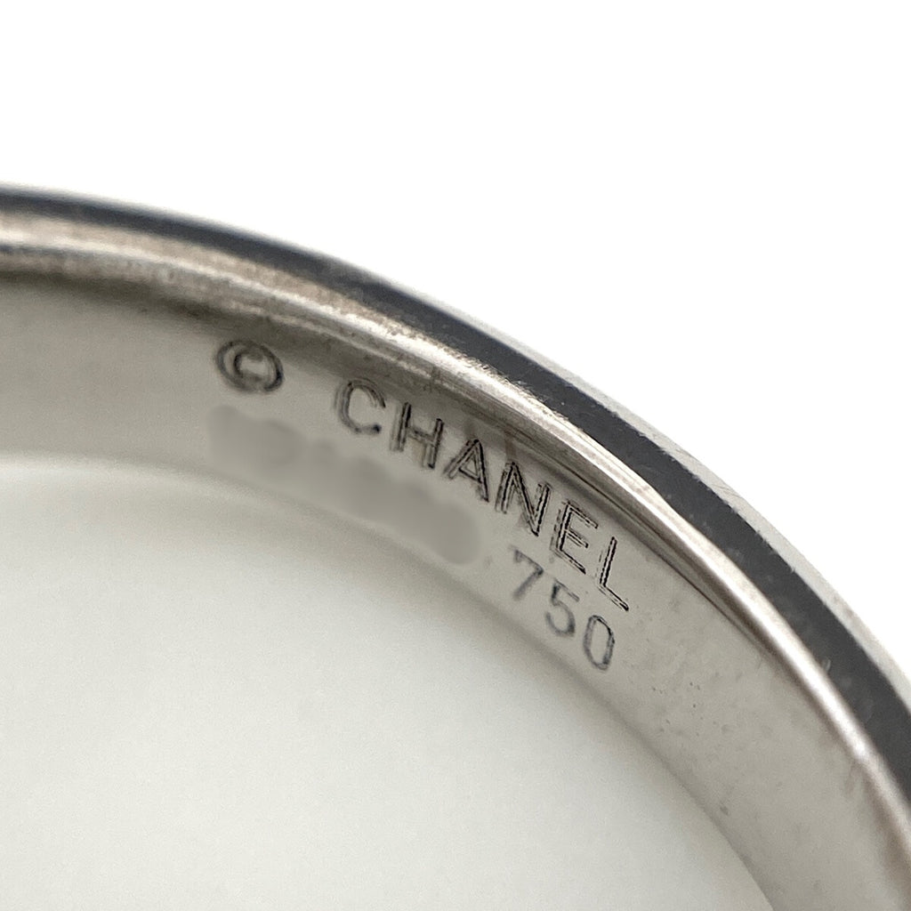 シャネル パール デザインリング 指輪 メレダイヤ 真珠 リング 13号 750 パール ダイヤモンド レディース 【中古】brjwl