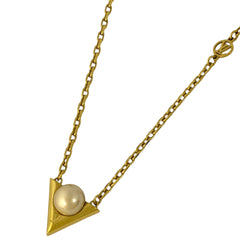 ルイ・ヴィトン V フォー ヴィトン パール ネックレス GP ゴールド レディース 【中古】bracc