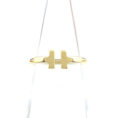 ティファニー Tワイヤー リング YG イエローゴールド 指輪 リング 9号 750 レディース 【中古】brjwl