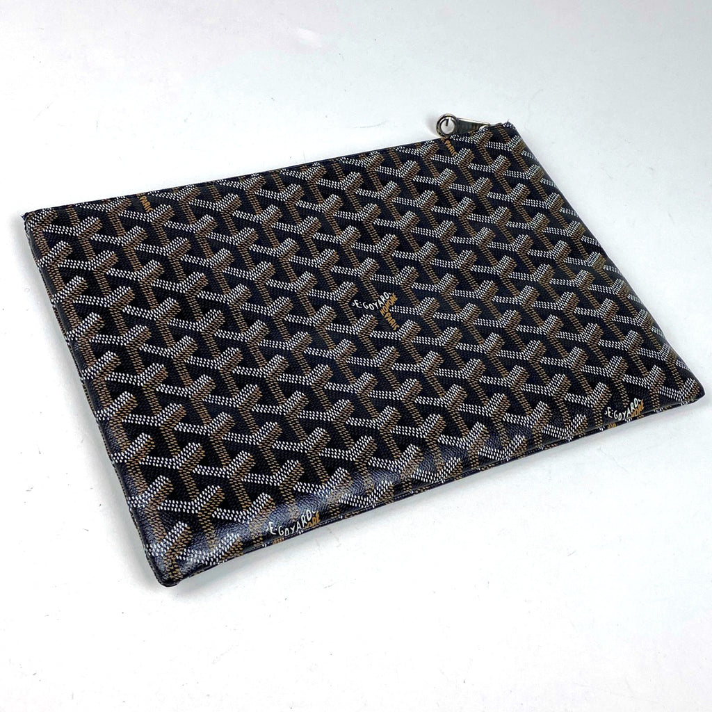 ゴヤール ロゴ クラッチバッグ クラッチバッグ コーティングキャンバス ブラック レディース 【中古】brbag