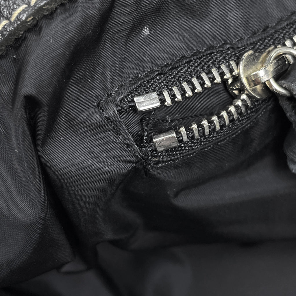 ミュウ ミュウ ロゴ ハンドバッグ ワンショルダー ハンドバッグ レザー ブラック レディース 【中古】brbag