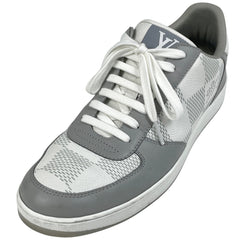 ルイ・ヴィトン リヴォリライン スニーカー ダミエ ロゴ 靴 スニーカー レザー ホワイト グレー メンズ 【中古】brapp