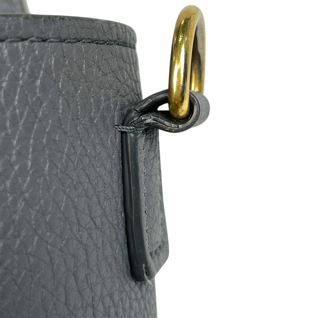 セリーヌ ラゲージ ナノショッパー 2WAY ショルダーバッグ ハンドバッグ レザー グレー レディース 【中古】brbag