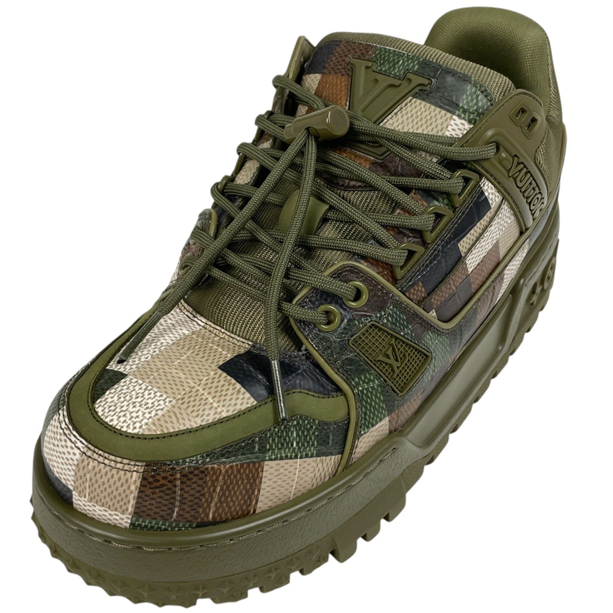 【新品箱付】レザー劣化ありLouis Vuittonスニーカーsize10 バイセル公式】ルイ・ヴィトン LV トレイナー マキシ スニーカー ダモ