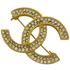 シャネル ココマーク ラインストーン ブローチ CC ブローチ GP ラインストーン ゴールド レディース 【中古】bracc