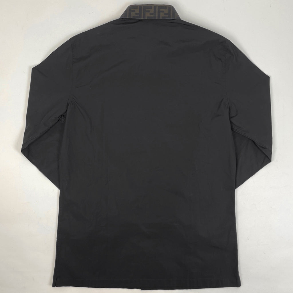 フェンディ 長袖シャツ ズッカ柄 FS0751AP03 シャツ 長袖シャツ 綿 ブラック メンズ 【中古】brapp