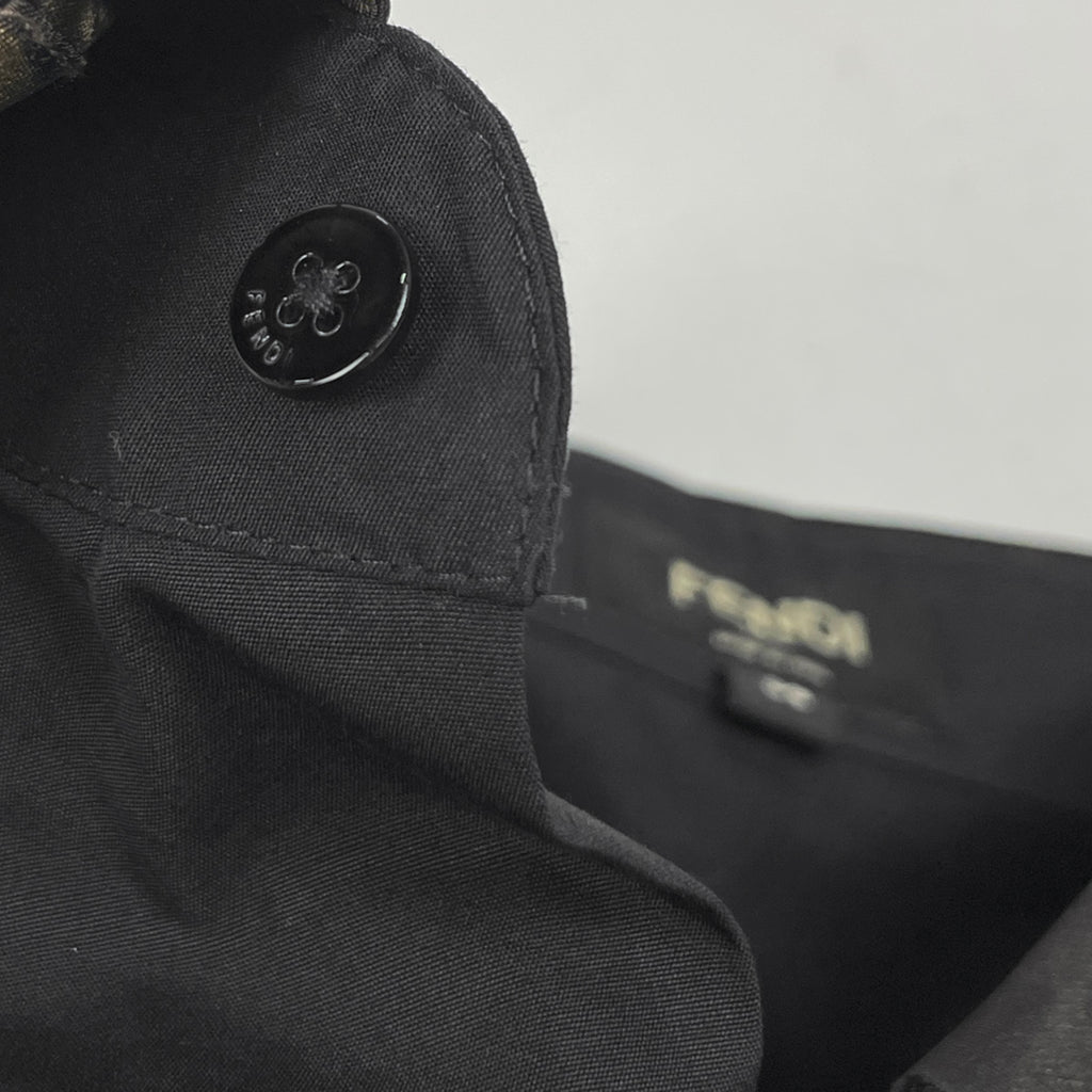 フェンディ 長袖シャツ ズッカ柄 FS0751AP03 シャツ 長袖シャツ 綿 ブラック メンズ 【中古】brapp