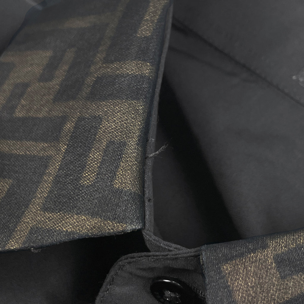 フェンディ 長袖シャツ ズッカ柄 FS0751AP03 シャツ 長袖シャツ 綿 ブラック メンズ 【中古】brapp