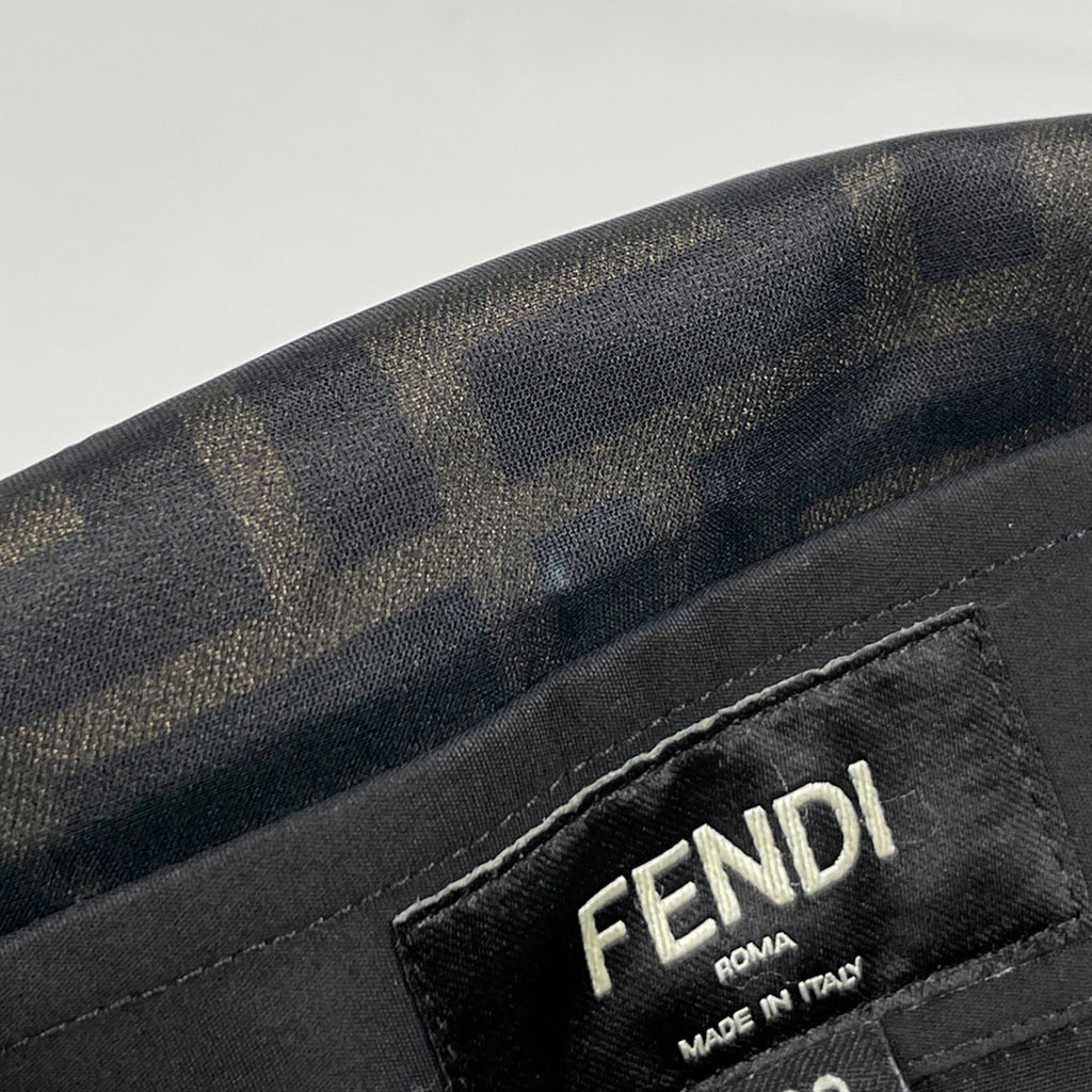 フェンディ 長袖シャツ ズッカ柄 FS0751AP03 シャツ 長袖シャツ 綿 ブラック メンズ 【中古】brapp