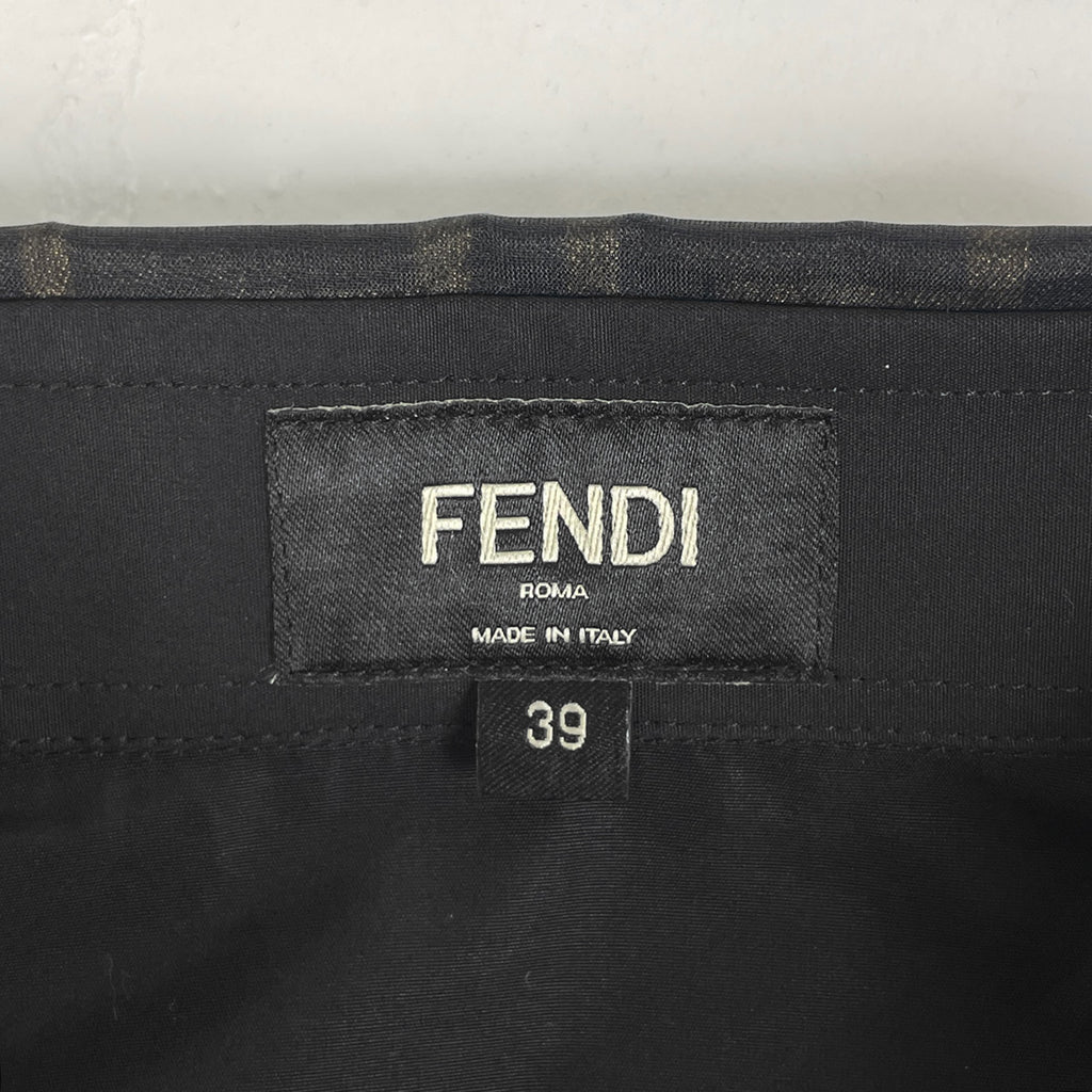 フェンディ 長袖シャツ ズッカ柄 FS0751AP03 シャツ 長袖シャツ 綿 ブラック メンズ 【中古】brapp