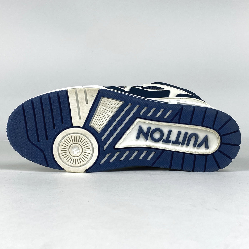 ルイ・ヴィトン スケート ライン スニーカー ロゴ アイコン 靴 スニーカー ナイロン レザー ネイビー メンズ 【中古】brapp