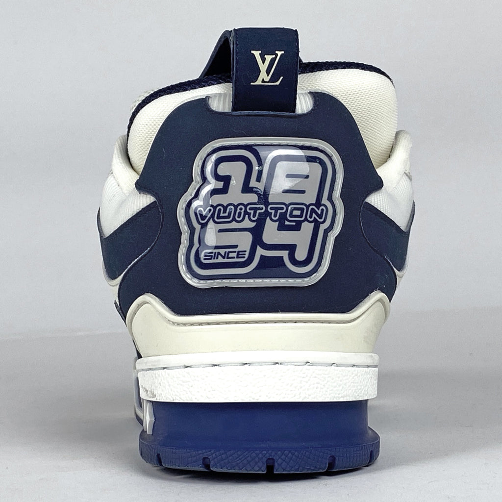 ルイ・ヴィトン スケート ライン スニーカー ロゴ アイコン 靴 スニーカー ナイロン レザー ネイビー メンズ 【中古】brapp