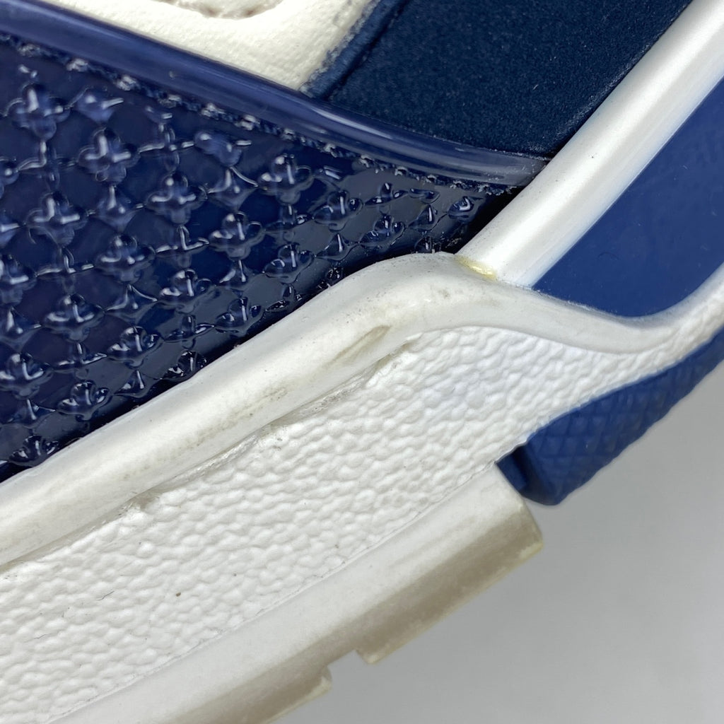 ルイ・ヴィトン スケート ライン スニーカー ロゴ アイコン 靴 スニーカー ナイロン レザー ネイビー メンズ 【中古】brapp