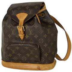 ルイ・ヴィトン モンスリ MM バックパック デイパック リュック モノグラム ブラウン M51136 レディース 【中古】brbag