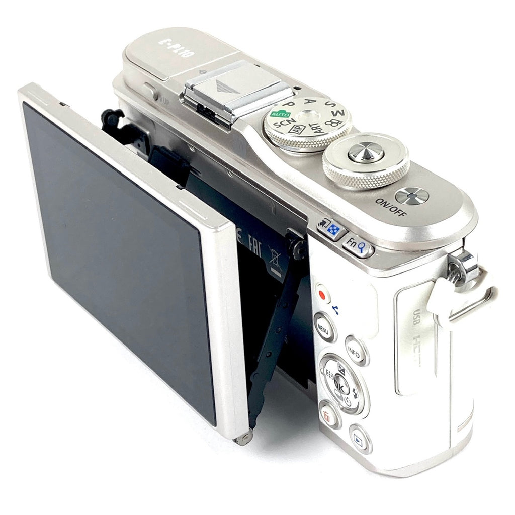 オリンパス OLYMPUS PEN E-PL10 ホワイト ＋ M.ZUIKO DIGITAL 40-150mm F4-5.6 R ED MSC シルバー デジタル ミラーレス 一眼カメラ 【中古】