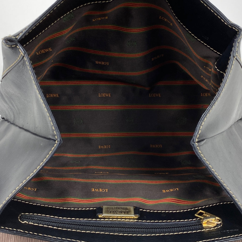 ロエベ ベラスケス ハンドバッグ 2WAY ショルダーバッグ ハンドバッグ レザー ブラック ブラウン レディース 【中古】brbag