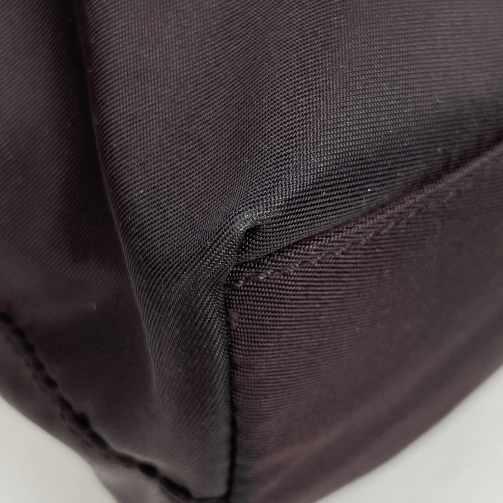 プラダ ロゴプレート トートバッグ ハンドバッグ ショルダーバッグ トートバッグ ナイロン ブラウン レディース 【中古】brbag
