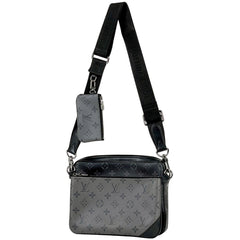 ルイ・ヴィトン トリオ メッセンジャー モノグラムリバース ポーチ ショルダーバッグ モノグラムエクリプス ノワール(ブラック) グレー M69443 メンズ 【中古】brbag