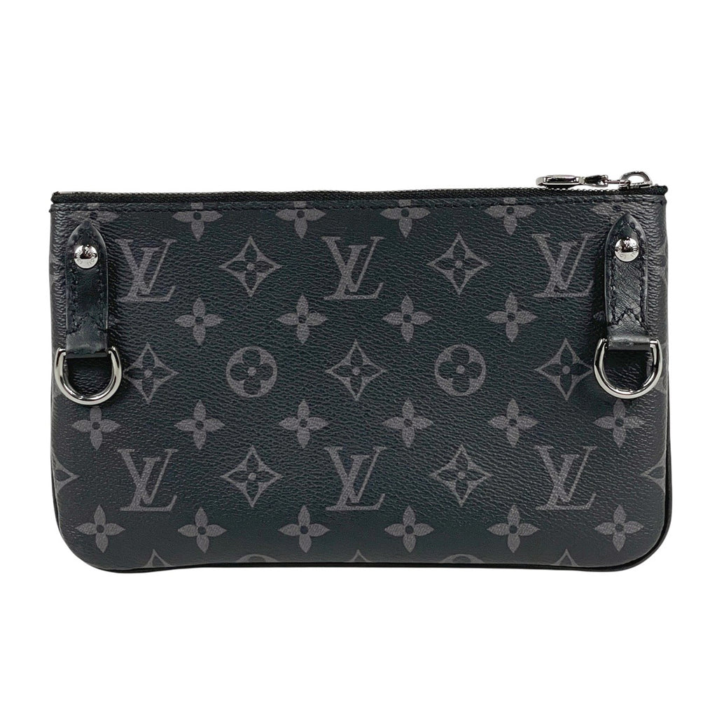 ルイ・ヴィトン トリオ メッセンジャー モノグラムリバース ポーチ ショルダーバッグ モノグラムエクリプス ノワール(ブラック) グレー M69443 メンズ 【中古】brbag