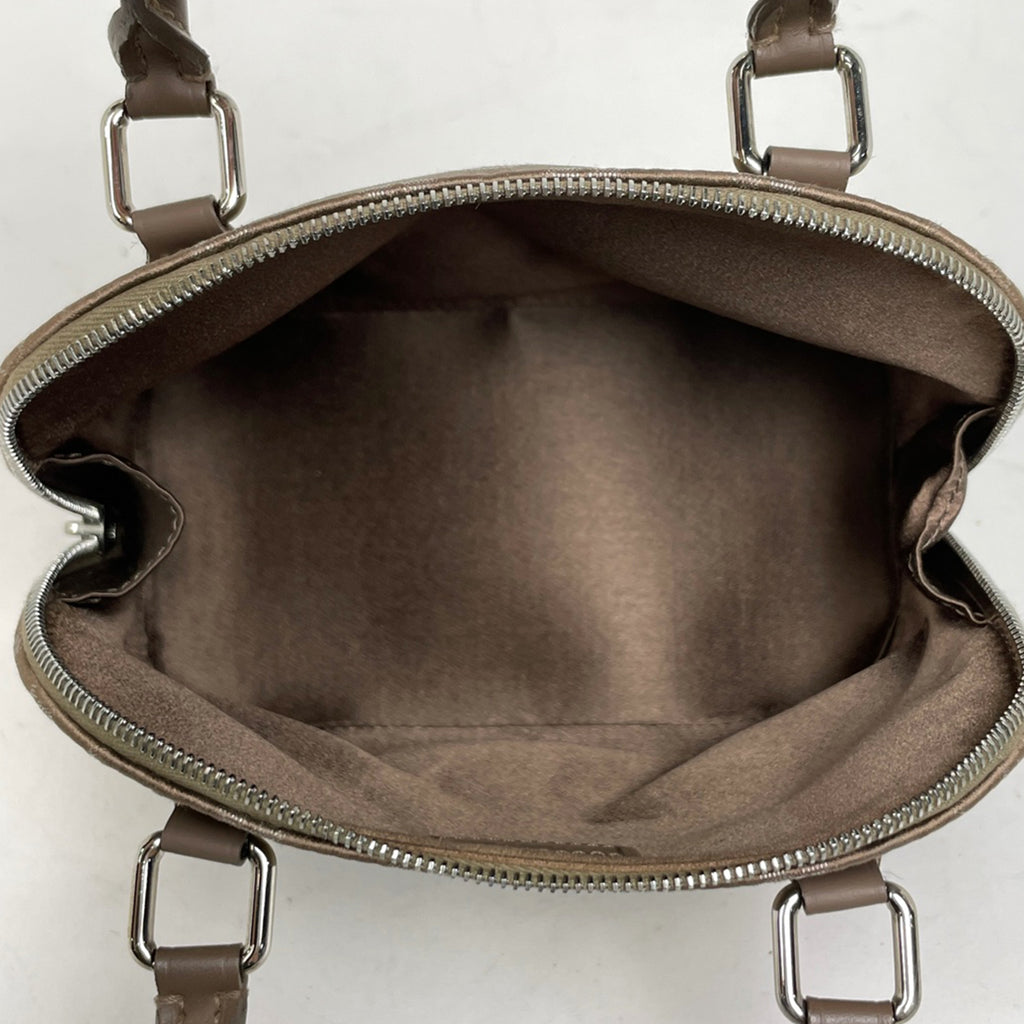 ルイ・ヴィトン リトル アルマ ミニ ハンドバッグ モノグラムサテン ベージュ M92147 レディース 【中古】brbag