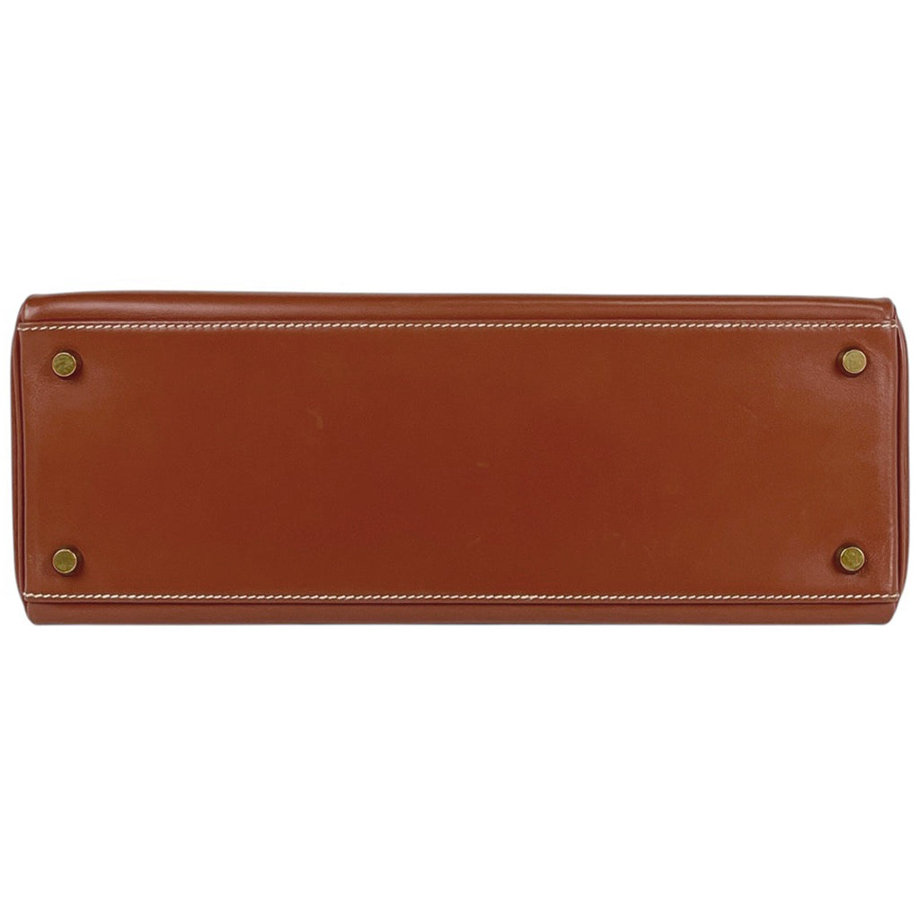 エルメス ケリー 32 2WAYショルダーバッグ 内縫い ハンドバッグ ボックスカーフ ブラウン 〇X レディース 【中古】brbag