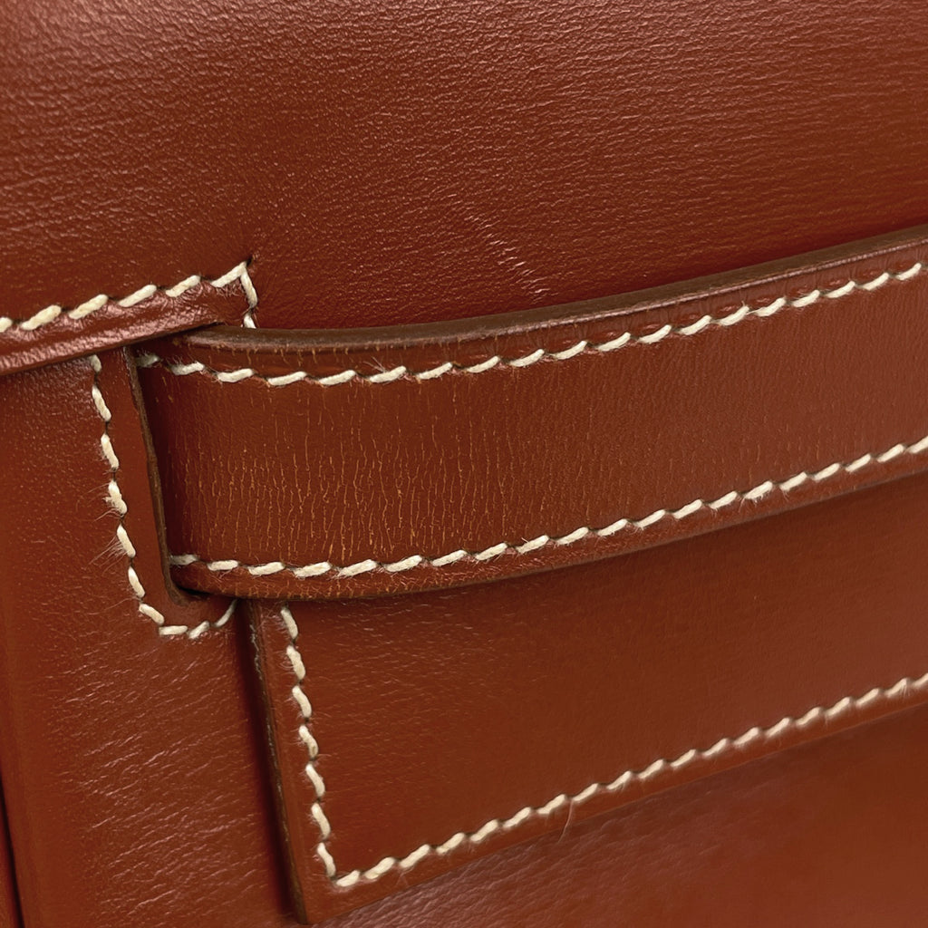 エルメス ケリー 32 2WAYショルダーバッグ 内縫い ハンドバッグ ボックスカーフ ブラウン 〇X レディース 【中古】brbag