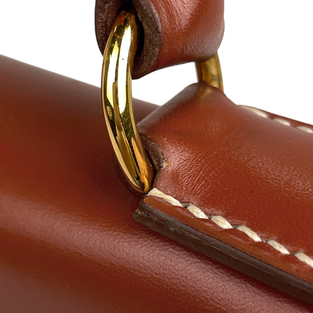 エルメス ケリー 32 2WAYショルダーバッグ 内縫い ハンドバッグ ボックスカーフ ブラウン 〇X レディース 【中古】brbag