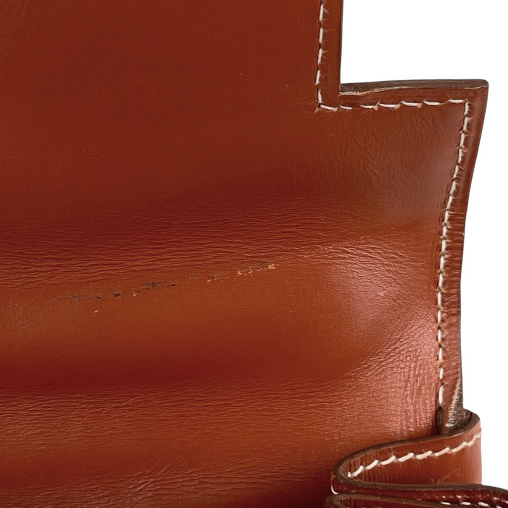 エルメス ケリー 32 2WAYショルダーバッグ 内縫い ハンドバッグ ボックスカーフ ブラウン 〇X レディース 【中古】brbag