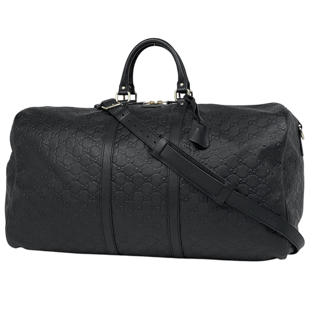 グッチ グッチシマ ボストンバッグ 2WAY ショルダーバッグ ボストンバッグ レザー ブラック 206500 レディース 【中古】brbag