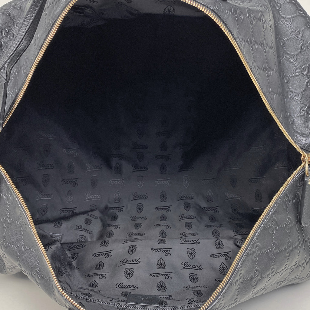 グッチ グッチシマ ボストンバッグ 2WAY ショルダーバッグ ボストンバッグ レザー ブラック 206500 レディース 【中古】brbag
