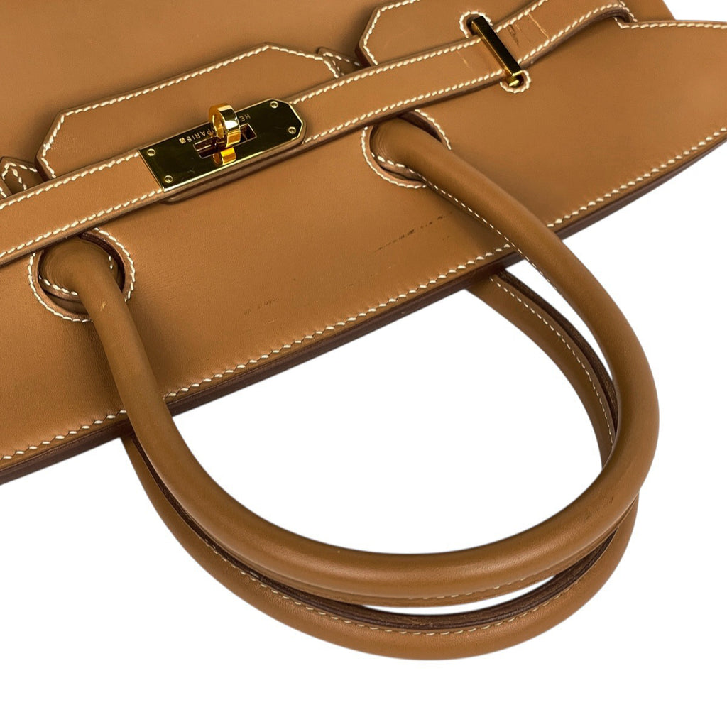 エルメス バーキン 35 ハンドバッグ ヴァッシュ ゴールド 〇Y レディース 【中古】brbag