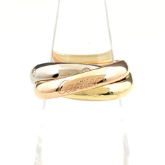 カルティエ トリニティ リング YG イエローゴールド WG ホワイトゴールド PG ピンクゴールド 指輪 ダイヤモンド リング 9号 750 ダイヤモンド レディース 【中古】brjwl