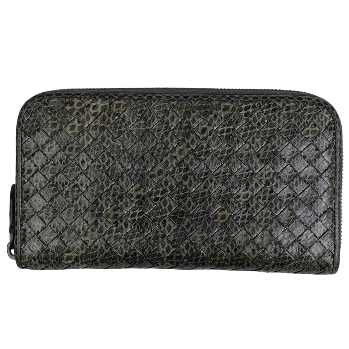 ◆正規品◆ボッティガヴェネタイントレチャート ラウンドファスナーパイソンコンビ ボッテガヴェネタ 長財布 ラウンドファスナー パイソン 蛇革