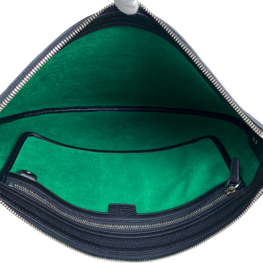 グッチ ジャンボGG ショルダーバッグ 斜め掛け ショルダーバッグ レザー ブラック 801887 レディース 【中古】brbag