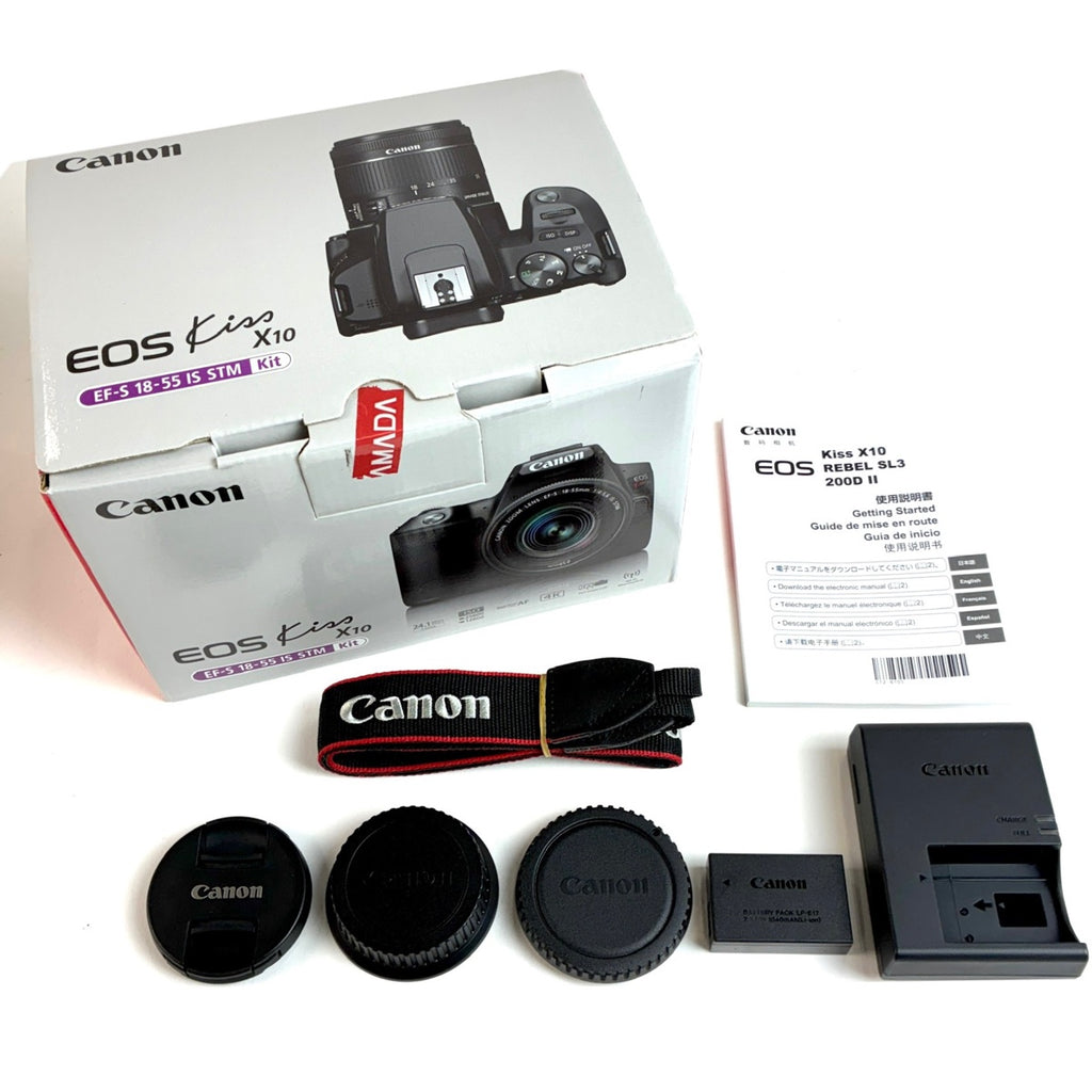 キヤノン Canon EOS Kiss X10 EF-S 18-55 IS STM レンズキット ブラック デジタル 一眼レフカメラ 【中古】cambb