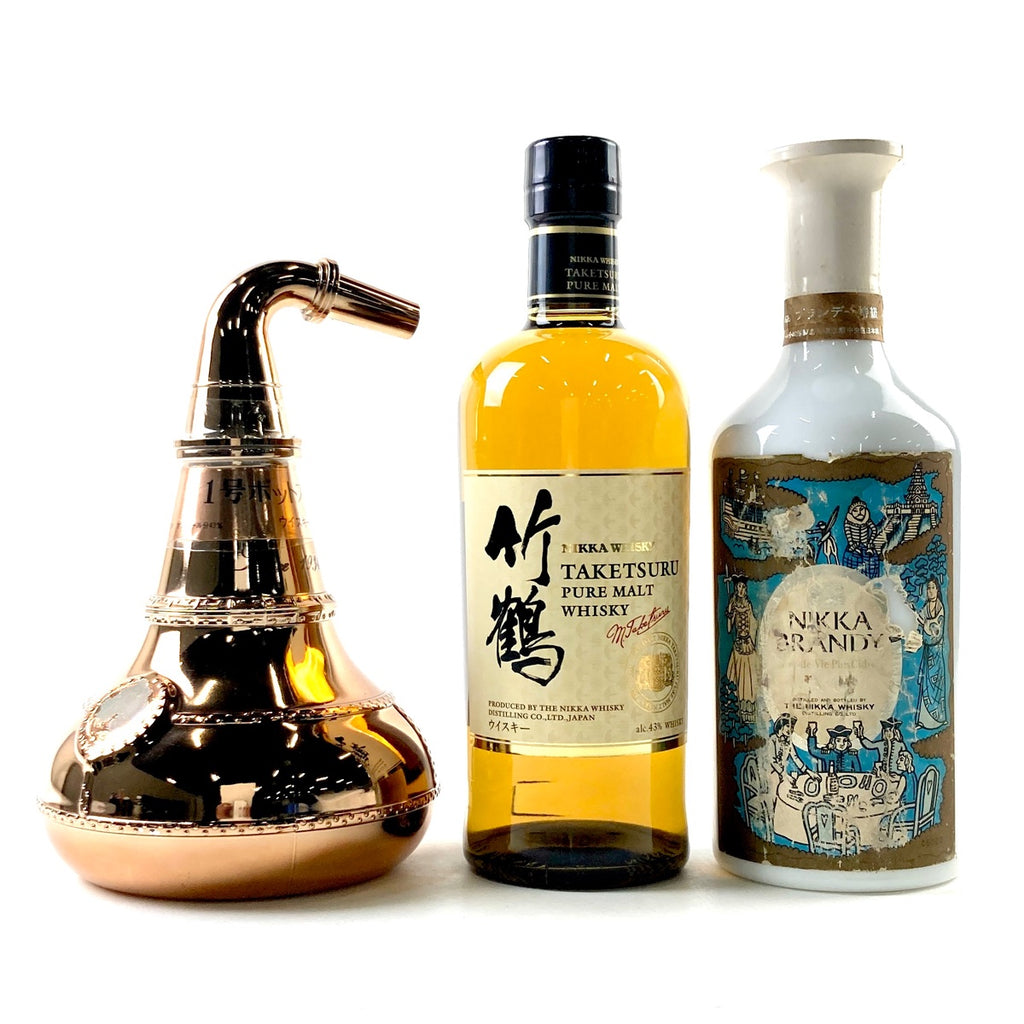 【東京都内限定お届け】ニッカ NIKKA 1号 ポットスティル 竹鶴 ピュアモルト 白ラベル XO 白 700ml ウイスキー セット 【古酒】