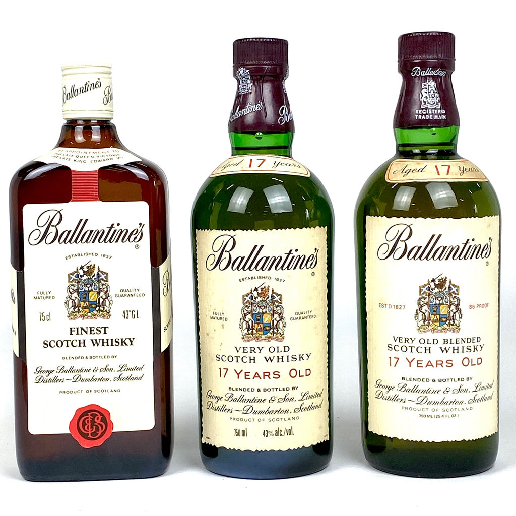 バランタイン Ballantines ファイネスト 旧 17年 750ml ウイスキー セット 【古酒】