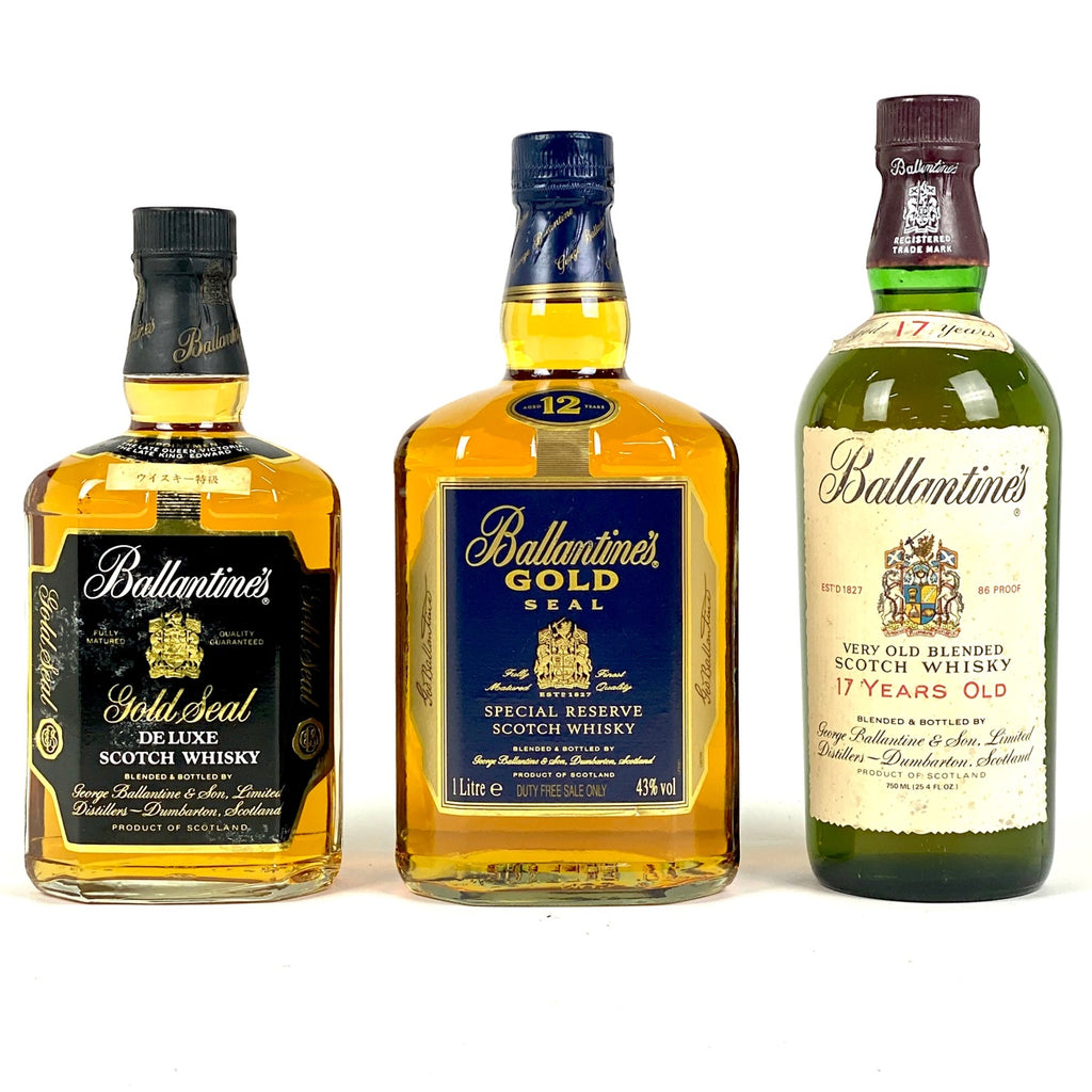 バランタイン Ballantines ゴールドシール 12年 スペシャルリザーブ 17年 750ml ウイスキー セット 【古酒】