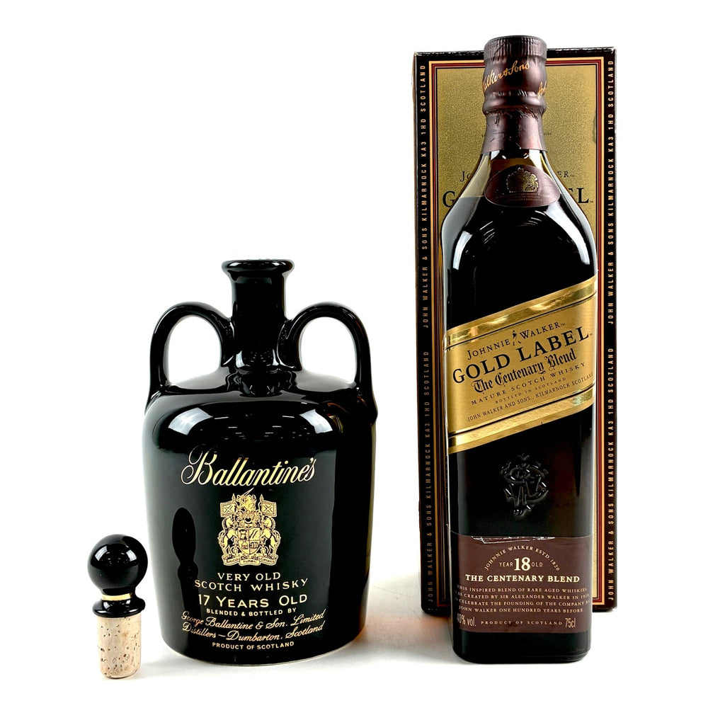 2本 バランタイン ジョニーウォーカー スコッチ 750ml ウイスキー セット 【古酒】liqbb