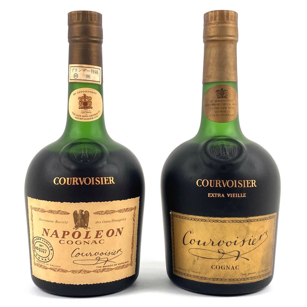 クルボアジェ Courvoisier エクストラ ヴィエイユ ナポレオン 旧 700ml ブランデー セット 【古酒】