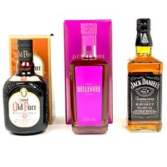 3本 BELLEVOYE オールドパー ジャックダニエル スコッチ アメリカン 750ml ウイスキー セット 【古酒】