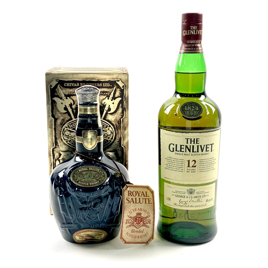 2本 シーバスブラザーズ 21年 青 グレンリベット 12年 700ml ウイスキー セット 【古酒】liqbb