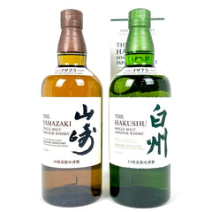 【東京都内限定お届け】 2本 サントリー SUNTORY 山崎 白州 シングルモルト ジャパニーズ 700ml ウイスキー セット 【古酒】liqbb