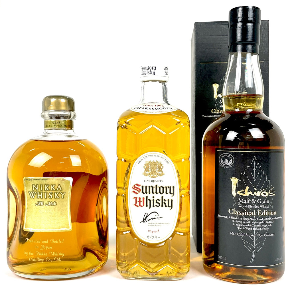 【東京都内限定お届け】 3本 ニッカ サントリー ベンチャーウイスキー 700ml ウイスキー セット 【古酒】liqbb