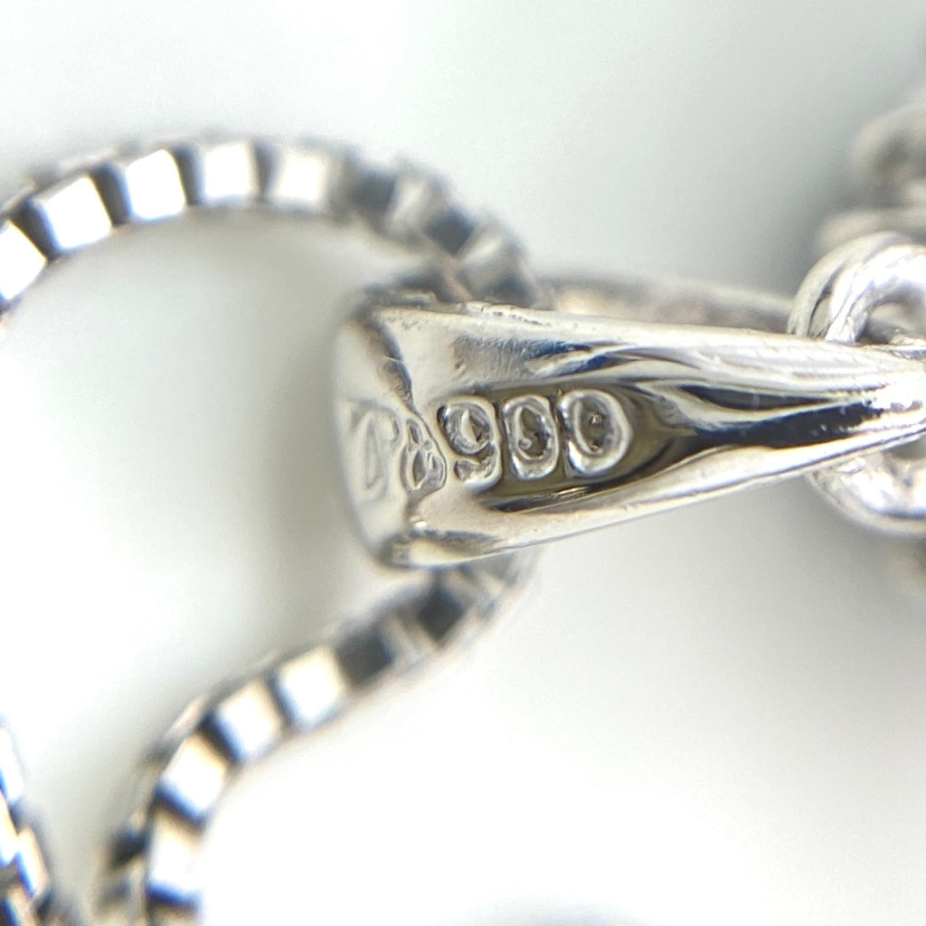 サファイア デザインネックレス プラチナ ペンダント メレダイヤ ネックレス Pt900 Pt850 サファイア レディース 【中古】 
 ラッピング可