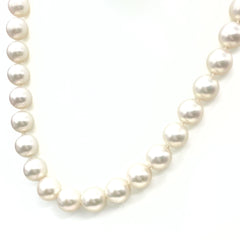 タサキ パール デザインネックレス プラチナ WG ホワイトゴールド 真珠 ダイヤモンド ネックレス Pt900 K14 WG レディース 【中古】brjwl